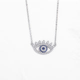 Kaletine Lucky Evil Eye Necklace 925 Sterling Silver Enamel Necklace