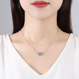 Kaletine Lucky Evil Eye Necklace 925 Sterling Silver Enamel Necklace