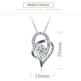 Kaletine Love Heart Pendant Necklace 925 Sterling Silver Jewelry