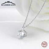 Kameraon 925 Silver Pendant Necklace Lab Diamond Gold/Silver Wedding