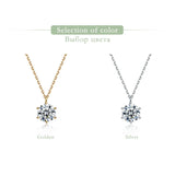 Kameraon 925 Silver Pendant Necklace Lab Diamond Gold/Silver Wedding