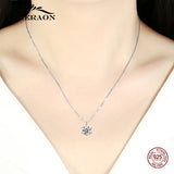 Kameraon 925 Silver Pendant Necklace Lab Diamond Gold/Silver Wedding
