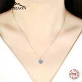 Kameraon 925 Silver Pendant Necklace Lab Diamond Gold/Silver Wedding