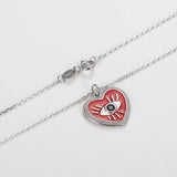 925 Silver Evil Eye Pendant CZ Enamel Charm for Women