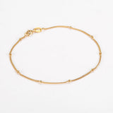 S925 Sterling Silver Spacer Bead Chain Bracelet for Women