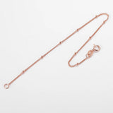S925 Sterling Silver Spacer Bead Chain Bracelet for Women