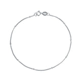 S925 Sterling Silver Spacer Bead Chain Bracelet for Women