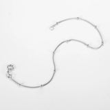 S925 Sterling Silver Spacer Bead Chain Bracelet for Women