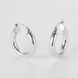 925 Silver Circle Hoop Earrings Punk Party Jewelry Gift