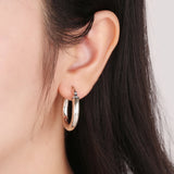 925 Silver Circle Hoop Earrings Punk Party Jewelry Gift