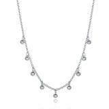 925 Sterling Silver Bead Chain Necklace for Women Wedding Party