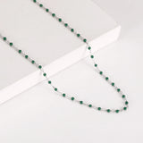 Kameraon S925 Silver Dripping Oil Beads Necklace 5 Colors