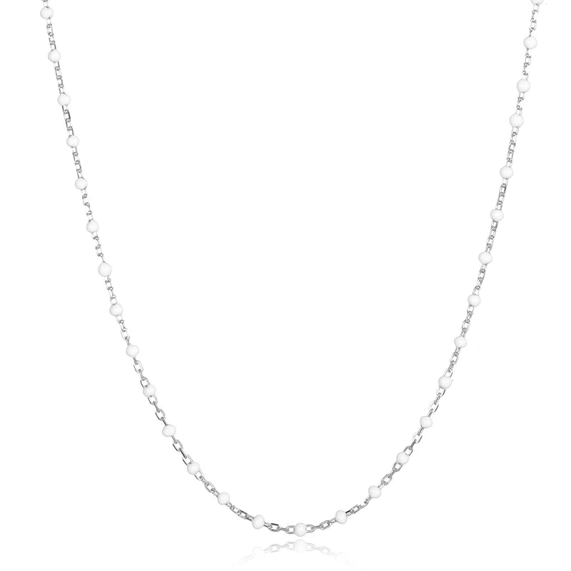 Kameraon S925 Silver Dripping Oil Beads Necklace 5 Colors
