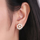 Kameraon Sterling Silver Multicolor Zircon Stud Earring