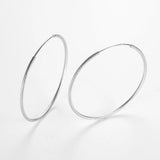 Sparkle Silver 925 Real 40mm Hoop Earrings for Women