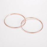 Sparkle Silver 925 Real 40mm Hoop Earrings for Women