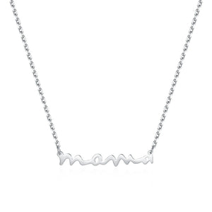 Mom Pendant Necklace for Women in Sterling Silver