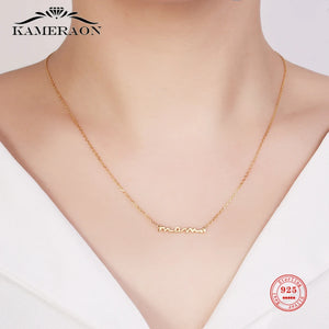 Mom Pendant Necklace for Women in Sterling Silver