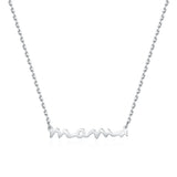 Mom Pendant Necklace for Women in Sterling Silver