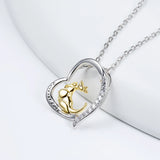 Kangaroo Necklace 925 Sterling Silver Animal Pendant Necklace