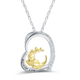 Kangaroo Necklace 925 Sterling Silver Animal Pendant Necklace