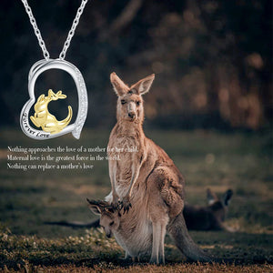 Kangaroo Necklace 925 Sterling Silver Animal Pendant Necklace