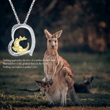 Kangaroo Necklace 925 Sterling Silver Animal Pendant Necklace