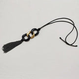 Boho Tassel Necklace Acrylic Chain Pendant Rope Necklace Women's Jewelry
