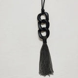Boho Tassel Necklace Acrylic Chain Pendant Rope Necklace Women's Jewelry