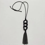 Boho Tassel Necklace Acrylic Chain Pendant Rope Necklace Women's Jewelry
