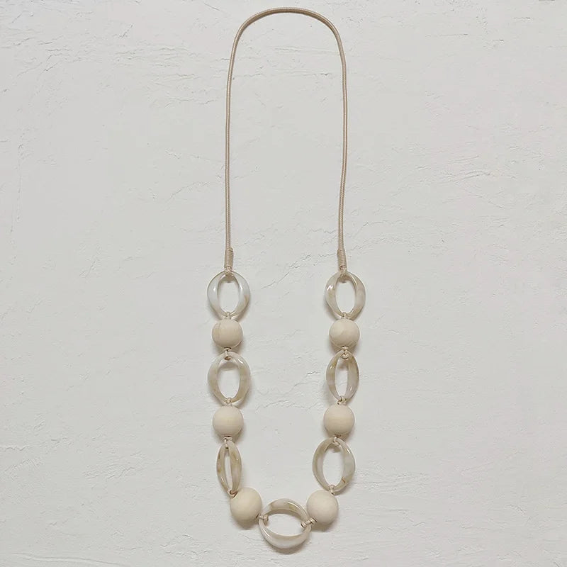 Kara&Kale Bohemian Long Wood Necklace