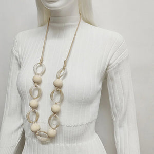 Kara&Kale Bohemian Long Wood Necklace