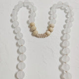 Kara&Kale Pendant Tassel Necklace Wooden Bead Resin Jewelry