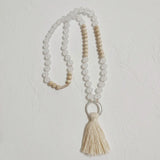 Kara&Kale Pendant Tassel Necklace Wooden Bead Resin Jewelry