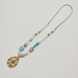 Kara&Kale Drop Pendant Natural Stone Jewelry Beaded Necklace