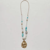Kara&Kale Drop Pendant Natural Stone Jewelry Beaded Necklace