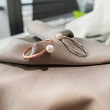 Minimalist Barak Pearl Ring for Women in Sterling Silver
