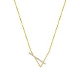 Karopel 925 Silver V-shaped Geometric Necklace for Women
