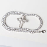 Karopel 16-24 Inch Tennis Chain Hip Hop Cross Pendant Necklace Ice Out Men