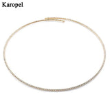 Karopel Rhinestone Round Iced-Out Necklace for Women