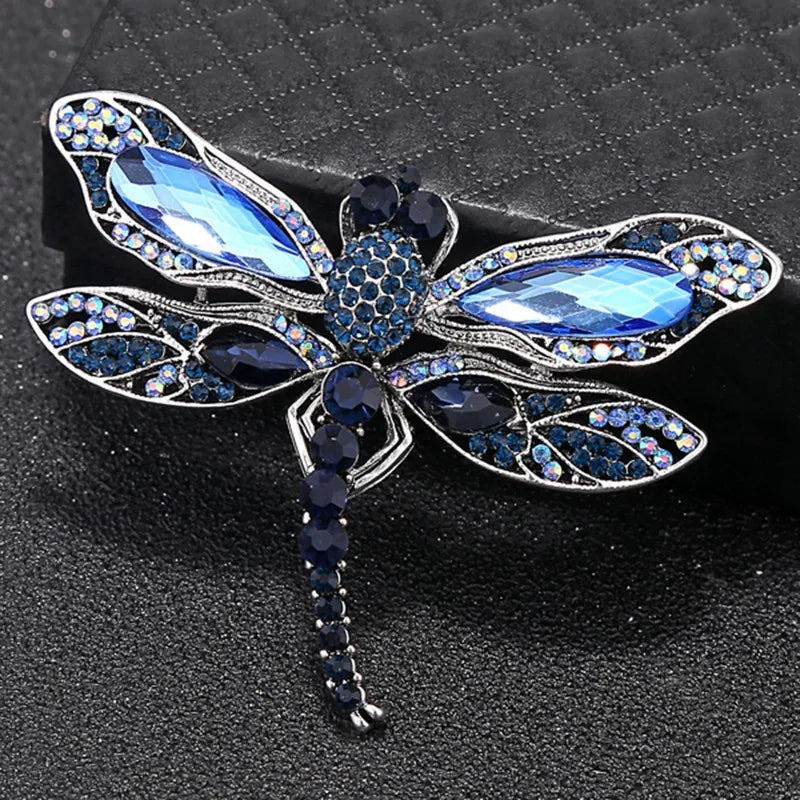 Vintage Dragonfly Brooches For Women Dress Coat Accessories Jewelry Gift