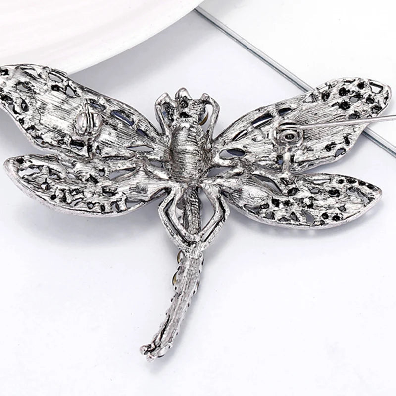 Vintage Dragonfly Brooches For Women Dress Coat Accessories Jewelry Gift