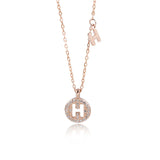 Karopel Letter Pendants Necklace CZ Zircon Bohemian Couple Long Jewelry