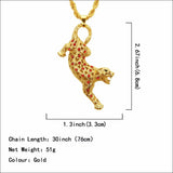 Karopel Hip-hop Leopard Pendant Necklace for Women