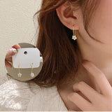 Karopel South Korea Tassels Flower Zircon Drop Earring Gift Party Jewelry