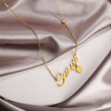 Karopel Zodiac Pendant Necklace, Direct English Name Disc Charm Necklace