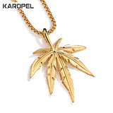Karopel Weed Herb Charm Necklace Maple Leaf Pendant Necklace