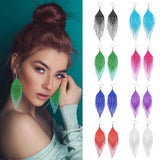 Kaseakia Big Statement Seed Bead Earrings, Bohemian Tassel Dangle Earrings