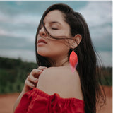 Kaseakia Big Statement Seed Bead Earrings, Bohemian Tassel Dangle Earrings
