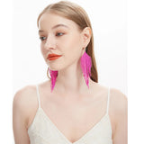 Bohemian Seed Bead Drop Earrings, Tassel Dangle Earring